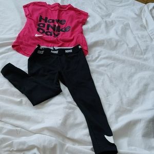 Nike Xs leggings and top set